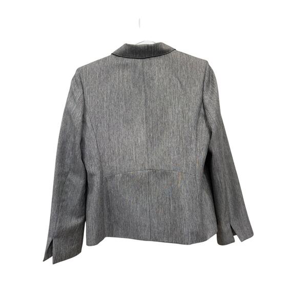 Jones Studio Birdseye Grey Single Button Women's Blazer Size 10 - Picture 5 of 5